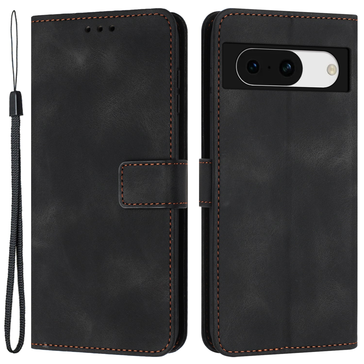 For Google Pixel 8a Case Wallet PU Leather Phone Cover with Lanyard Strap For Google Pixel 8a Case Wallet PU Leather Phone Cover with Lanyard Strap